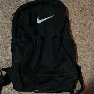Nike Black Backpack with Mesh Design